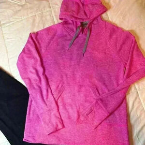 Comfy perfectly worn Hot Pink Hoodie!